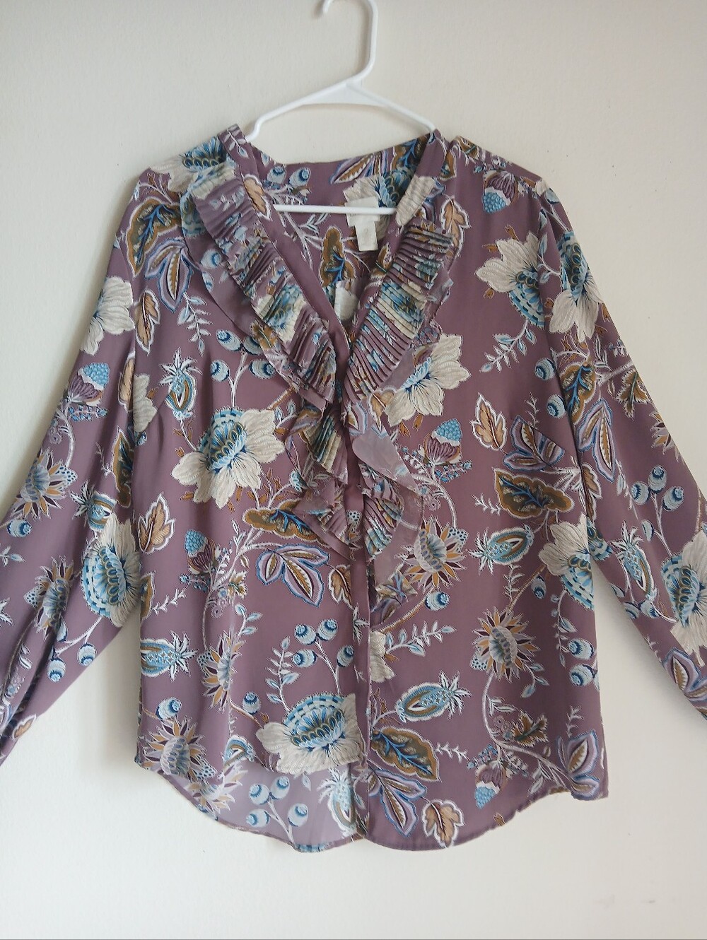 Chico's Floral Blouse Size Large